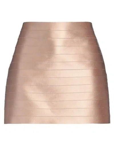 Alberta Ferretti Woman Mini Skirt Sand Size 8 Viscose, Cotton, Polyester In Beige