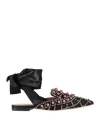 Alberta Ferretti Woman Mules & Clogs Black Size 8 Textile Fibers