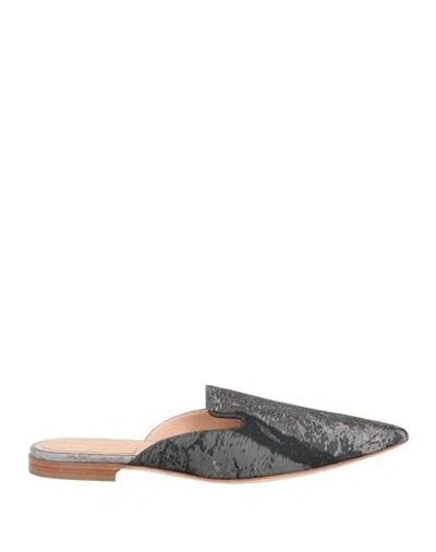 Alberta Ferretti Woman Mules & Clogs Grey Size 6 Textile Fibers