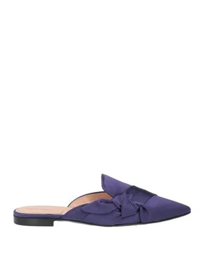 Alberta Ferretti Woman Mules & Clogs Purple Size 9 Textile Fibers