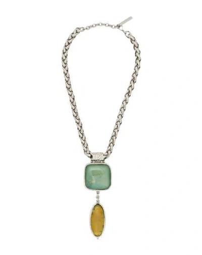 Alberta Ferretti Woman Necklace Silver Size - Metal