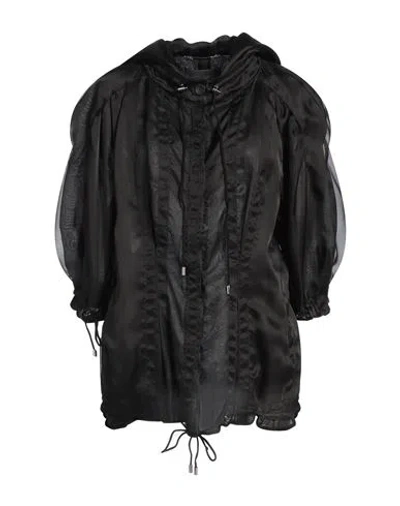 Alberta Ferretti Woman Overcoat & Trench Coat Black Size 10 Silk
