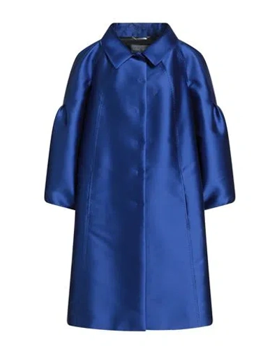Alberta Ferretti Woman Overcoat & Trench Coat Blue Size 10 Viscose