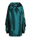 Alberta Ferretti Woman Overcoat & Trench Coat Emerald Green Size 4 Polyester, Silk In Green