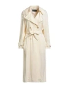 Alberta Ferretti Woman Overcoat & Trench Coat Ivory Size 4 Viscose, Elastane In White