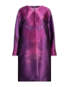Alberta Ferretti Woman Overcoat & Trench Coat Purple Size 10 Polyester, Silk In Purple