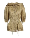 Alberta Ferretti Woman Overcoat & Trench Coat Sage Green Size 8 Silk In Neutral