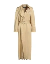 Alberta Ferretti Woman Overcoat & Trench Coat Sand Size 4 Cupro, Silk In Neutral