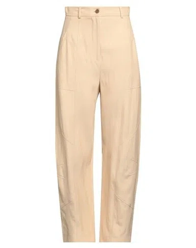 Alberta Ferretti Woman Pants Beige Size 8 Viscose, Linen