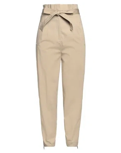 Alberta Ferretti Woman Pants Beige Size 4 Cotton, Elastane