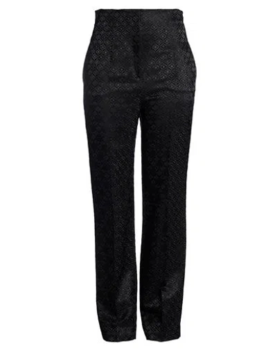 Alberta Ferretti Woman Pants Black Size 4 Viscose, Cotton, Elastane In Animal Print