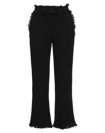 Alberta Ferretti Woman Pants Black Size 6 Virgin Wool, Polyamide, Silk