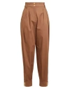 Alberta Ferretti Woman Pants Brown Size 4 Cotton, Elastane