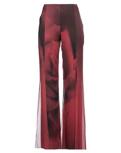 Alberta Ferretti Woman Pants Burgundy Size 10 Silk In Red