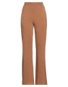Alberta Ferretti Woman Pants Camel Size 10 Virgin Wool, Cashmere, Polyamide, Elastane In Brown
