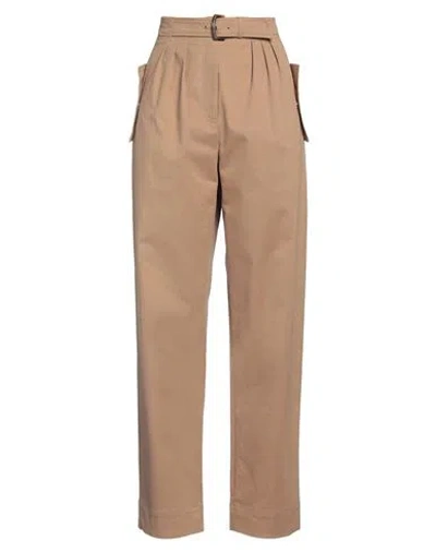 Alberta Ferretti Woman Pants Camel Size 2 Cotton, Elastane In Brown