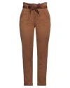 Alberta Ferretti Woman Pants Camel Size 8 Cotton, Elastane, Acetate In Beige
