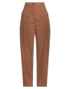 Alberta Ferretti Woman Pants Camel Size 6 Cotton, Elastane In Beige