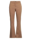 Alberta Ferretti Woman Pants Camel Size 6 Cotton, Elastane In Beige