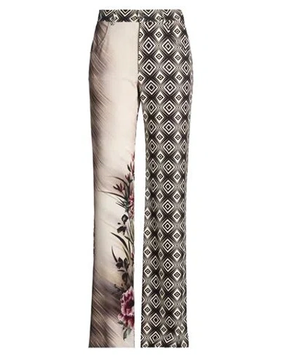 Alberta Ferretti Woman Pants Cream Size 6 Polyester, Elastane In Multi