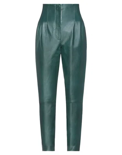 Alberta Ferretti Pants In Dark Green