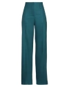 Alberta Ferretti Straight Wide Leg Plain Trousers In Green