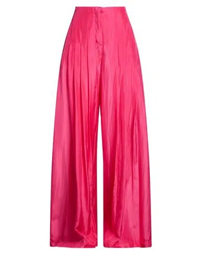 Alberta Ferretti Woman Pants Fuchsia Size 2 Silk In Brown