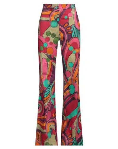 Alberta Ferretti Woman Pants Fuchsia Size 6 Cotton, Elastane In Pink