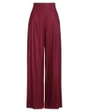 Alberta Ferretti Woman Pants Garnet Size 4 Virgin Wool, Elastane In Burgundy
