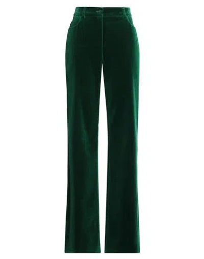 Alberta Ferretti Woman Pants Green Size 12 Cotton, Elastane