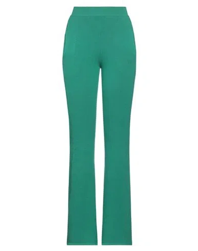 Alberta Ferretti Woman Pants Green Size 8 Virgin Wool, Cashmere, Polyamide, Elastane