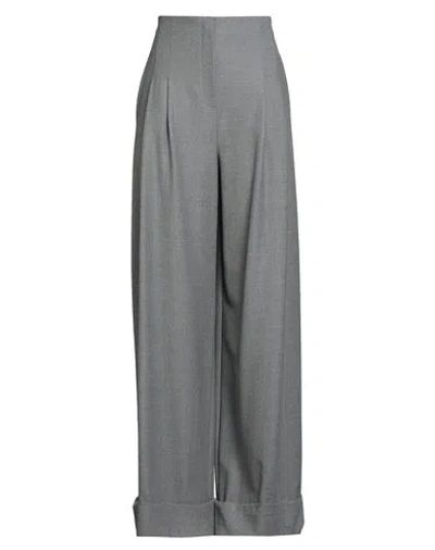 Alberta Ferretti Woman Pants Grey Size 6 Virgin Wool, Elastane