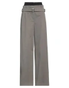 Alberta Ferretti Woman Pants Grey Size 8 Cotton, Elastane In Grey