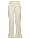 Alberta Ferretti Trousers Cream In White