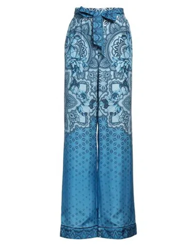 Alberta Ferretti Woman Pants Light Blue Size 4 Silk