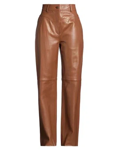 Alberta Ferretti Woman Pants Light Brown Size 4 Sheepskin