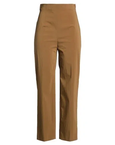 Alberta Ferretti Woman Pants Light Brown Size 8 Virgin Wool, Polyamide, Elastane