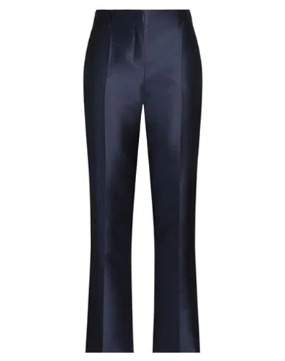 Alberta Ferretti Satin Trousers In Blue