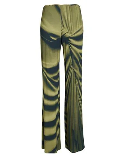 ALBERTA FERRETTI ALBERTA FERRETTI WOMAN PANTS MILITARY GREEN SIZE 6 VISCOSE, ELASTANE