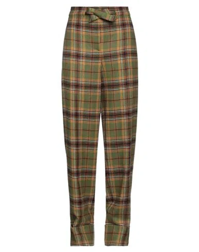 Alberta Ferretti Woman Pants Mustard Size 6 Wool, Polyamide, Textile Fibers In Yellow