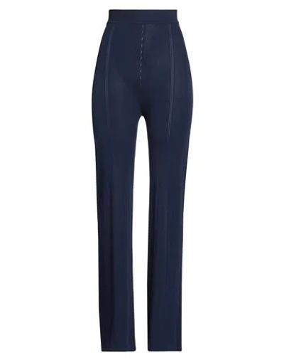 Alberta Ferretti Woman Pants Navy Size 10 Viscose, Polyamide, Polyester, Elastane In Blue