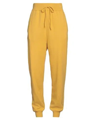 Alberta Ferretti Woman Pants Marigold Size 4 Polyamide, Wool, Lyocell, Cashmere In Yellow