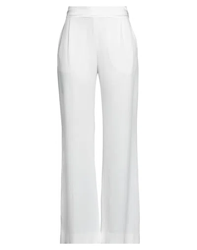 Alberta Ferretti Woman Pants Off White Size 10 Acetate, Viscose In Off White