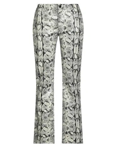 Alberta Ferretti Woman Pants Off White Size 4 Leather