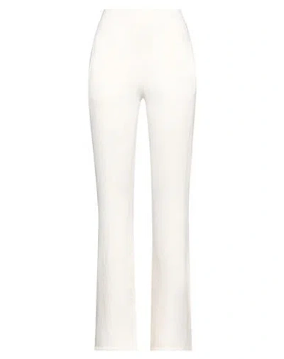 Alberta Ferretti Woman Pants Off White Size 4 Virgin Wool, Cashmere, Polyamide, Elastane