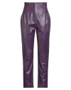 Alberta Ferretti Tassel Pants Ankle Length In Purple