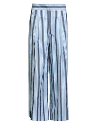 Alberta Ferretti Woman Pants Sky Blue Size 8 Cotton