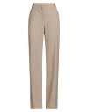 Alberta Ferretti Woman Pants Taupe Size 6 Virgin Wool, Elastane In Gray