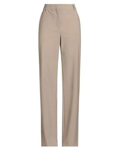 Alberta Ferretti Woman Pants Taupe Size 6 Virgin Wool, Elastane In Gray