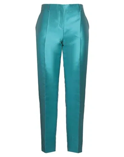 Alberta Ferretti Woman Pants Turquoise Size 10 Polyester, Silk In Blue